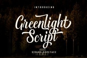 Greenlight script Font Download