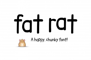 Fat Rat Font - a happy, chunky brush sans serif craft font Font Download