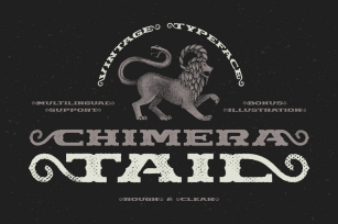 Chimera Tail, font + illustration Font Download