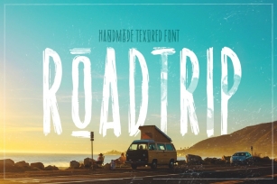 Road trip | dry marker textured font Font Download
