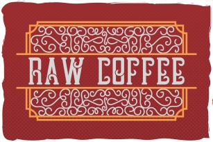Raw Coffee handcrafted font Font Download