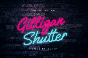 Gilligan Shutter Monoline Font Download