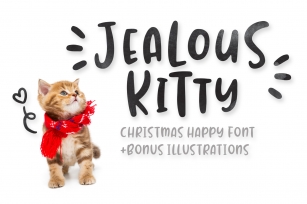 Jealous Kitty - Christmas Happy Font Font Download