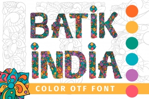 Batik India Color Font Font Download