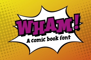 Wham! comic book cartoon font Font Download