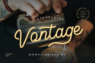 Vontage - Monoline Script Font Download