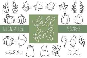 Fall Feels, Fall Doodle Font Font Download