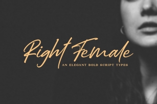 Right Female  Elegant Bold Script Font Download