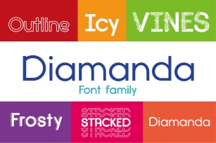 Diamanda Font Family Bundle includes 6 crafting fonts Font Download