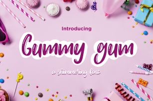 Gummy gum - script and cartoon font Font Download