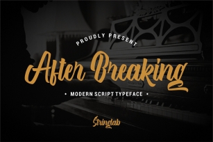 After Breaking - Modern Script Font Font Download