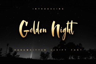 Golden Night script font Font Download