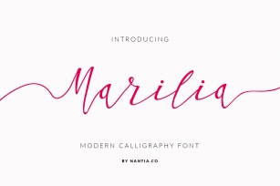 Script Font Calligraphy Marilia-Pro Font Download