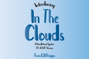 In The Clouds Font Font Download