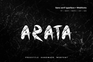 Arata - Handmade freestyle Scratchy Webfont Font Download