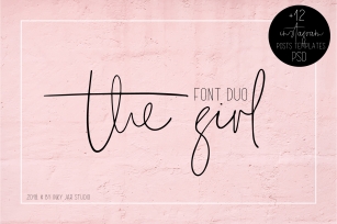 The Girl Font Duo 12 Instagram Post Templates Font Download