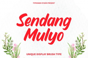 Sendang Mulyo - Brush Display Font Font Download