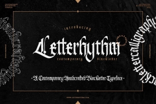 Letterhythm Contemporary Blackletter Typeface Font Download
