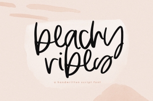 Beachy Vibes - Handwritten Script Font with Extras Font Download