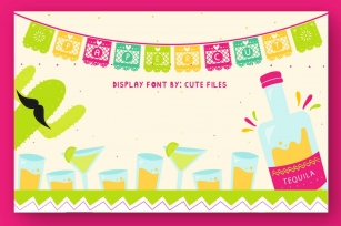 Papercut blocks font a mexican party banner Font Download