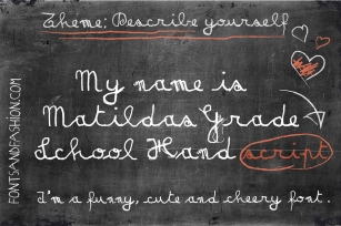 Matildas Grade School Hand_Script Font Download
