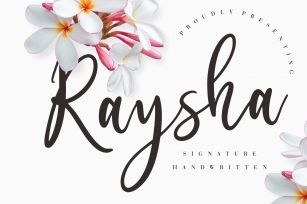 Raysha Signature Handwritten Font Download