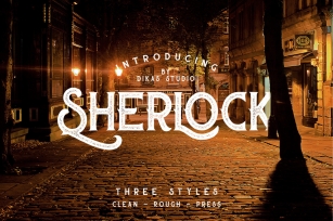 Sherlock Typeface - 3 Font Styles Font Download