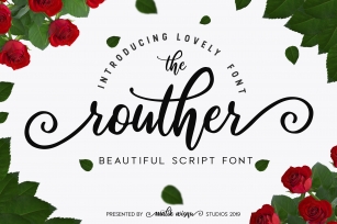 routher - beautiful script font Font Download