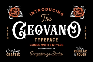 Geovano - Vintage Font Family Font Download