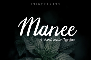 Manee Handwritten Typeface Font Download