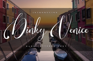 Dinky Venice - Hand lettered font Font Download