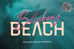 Billabong Beach SVG Font Duo Font Download