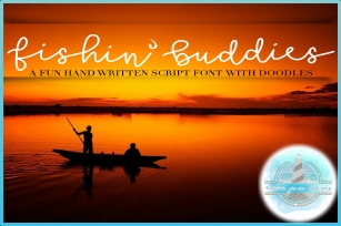 Fishin Buddies Hand Written Script Font PLUS Doodles Font Download