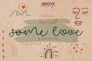 Some Love Font Duo & Doodles Font Download