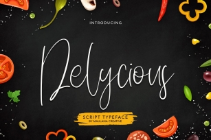 Delycious Script Restaurant Typeface Font Download
