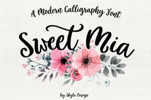 Modern calligraphy font, Sweet Mia Font Download