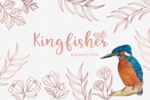 Kingfisher, modern calligraphy font Font Download