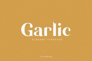 Garlic  Elegant font Font Download