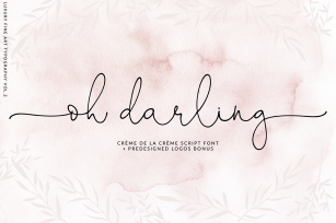 Oh Darling- Ethereal Script Font Font Download