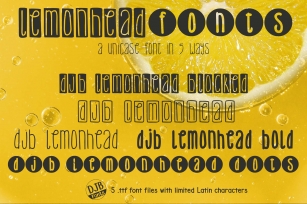 DJB Lemonhead Font Bundle Font Download