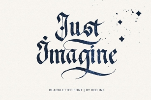 Just Imagine. Blackletter Font. Font Download