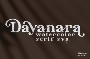 Dayanara - Watercolor SVG Font Download
