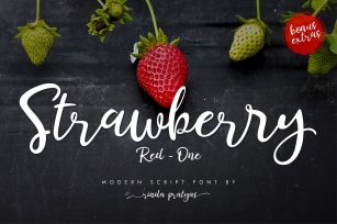 STRAWBERRY RED ONE Font Download