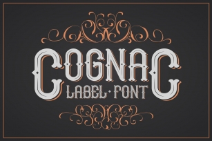 Cognac. Font for label. Uppercase only! Font Download