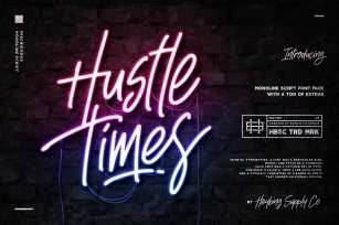 Hustle Times & Extras Font Download
