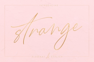 Strange - elegant & stylish Font Download