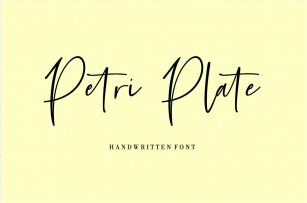 Petri Plate  Handwritten Font Font Download