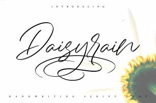 DaisyRain | Handwriting Script Font Font Download