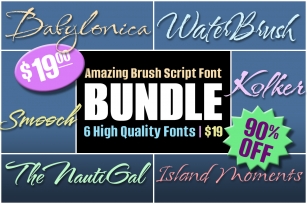Amazing Brush Scripts-- HUGE DISCOUNT! Font Download