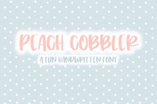 Peach Cobbler | Fun Handwritten Font | Bouncy Font Font Download